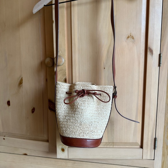 Sezane Handbags - Sezane Cream and Brown Crossbody Bag